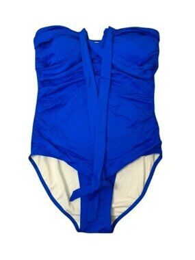 NWT Merona Blue One Piece Bathing Suit Size L